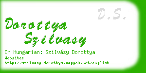 dorottya szilvasy business card